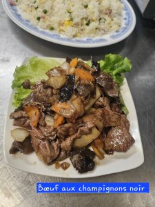 Boeuf aux champignons noirs - Restaurant Chez Tran