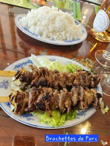 Brochettes Porc - Restaurant Chez Tran