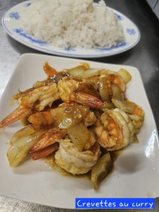 Crevettes au curry - Restaurant Chez Tran