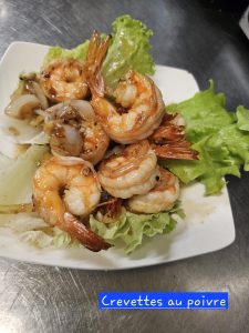 Crevettes au poivre - Restaurant Chez Tran