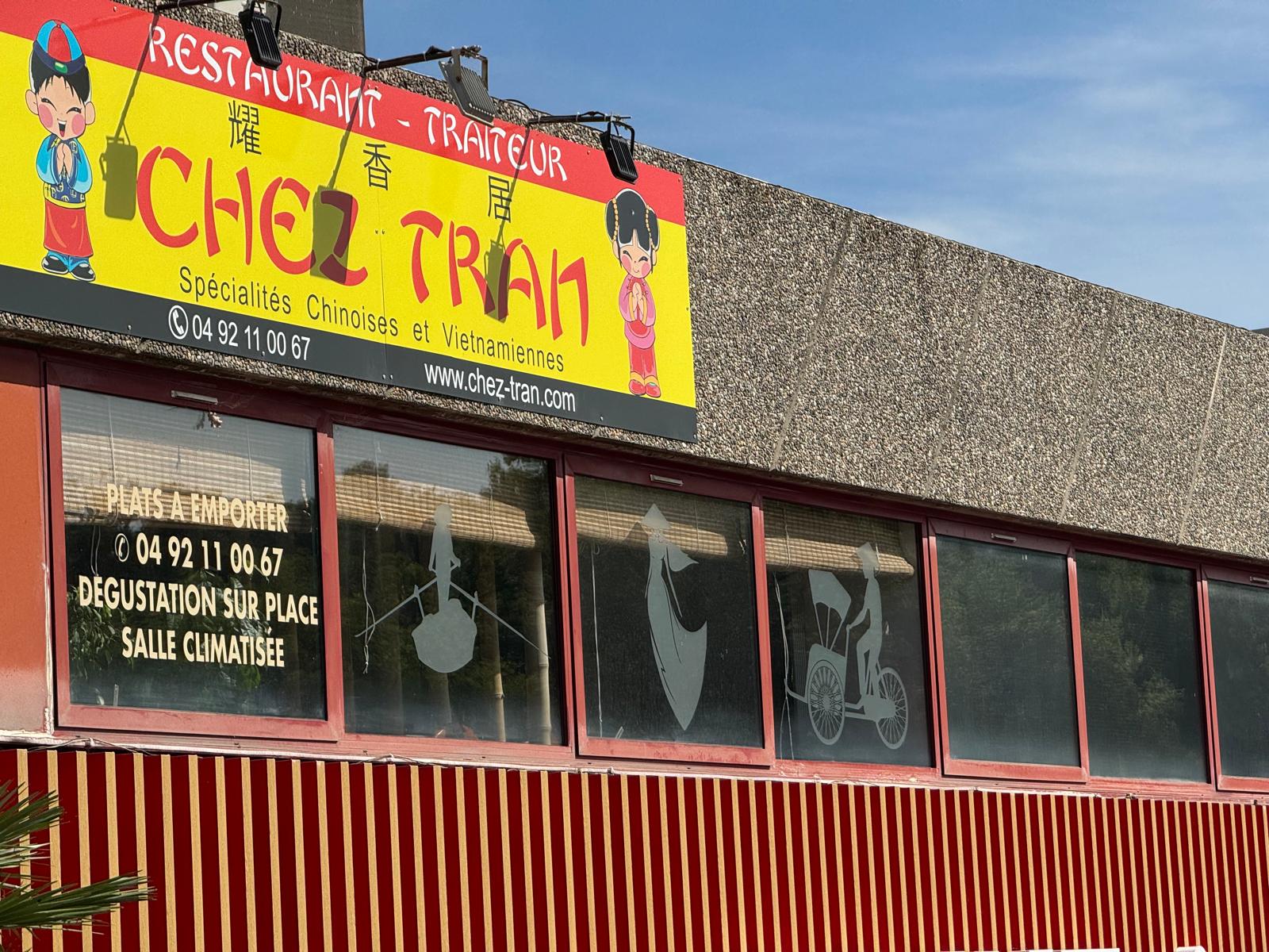 Façade du restaurant Chez Tran à La Gaude